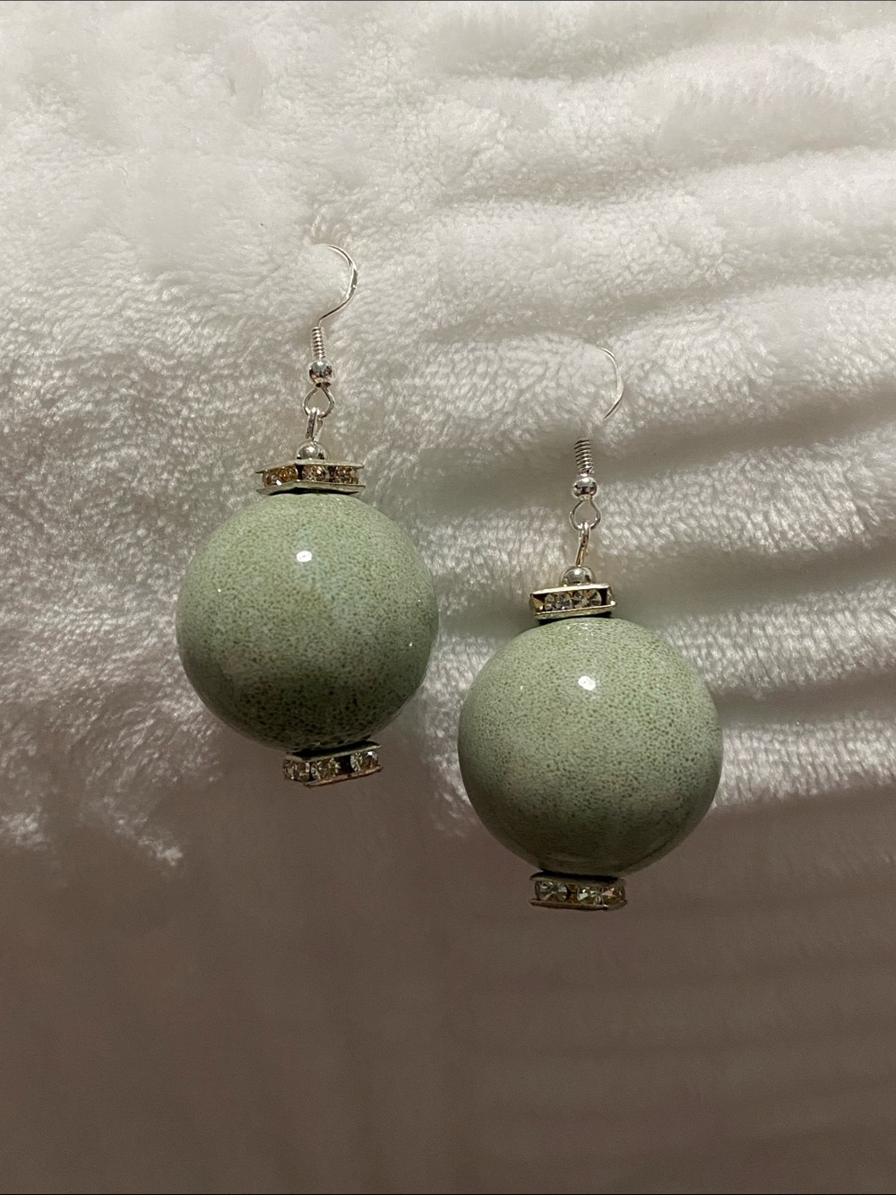 Good Vibes Only Mint Green Bead Drop Earrings
